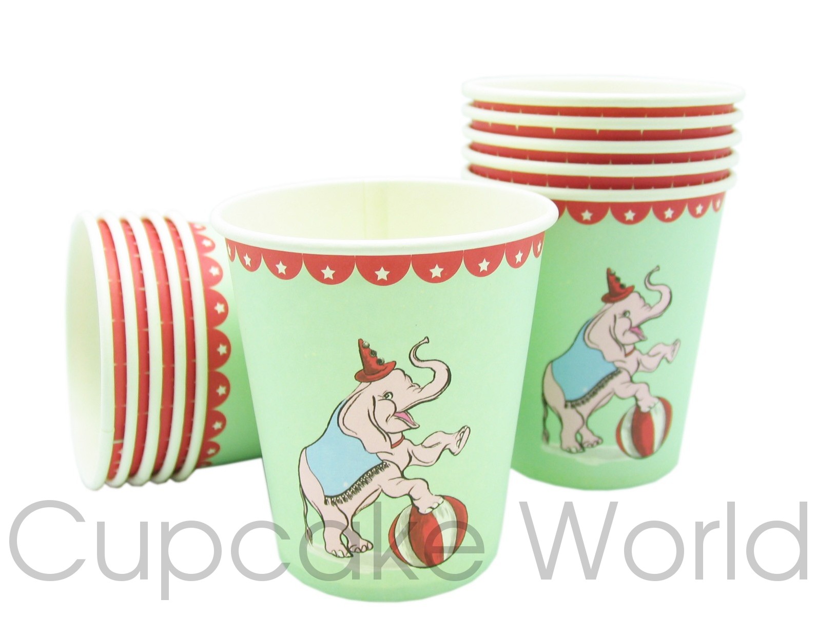 ROBERT GORDON MY LITTLE CIRCUS PARTY PAPER CUPS PACK OF 12 - Click Image to Close